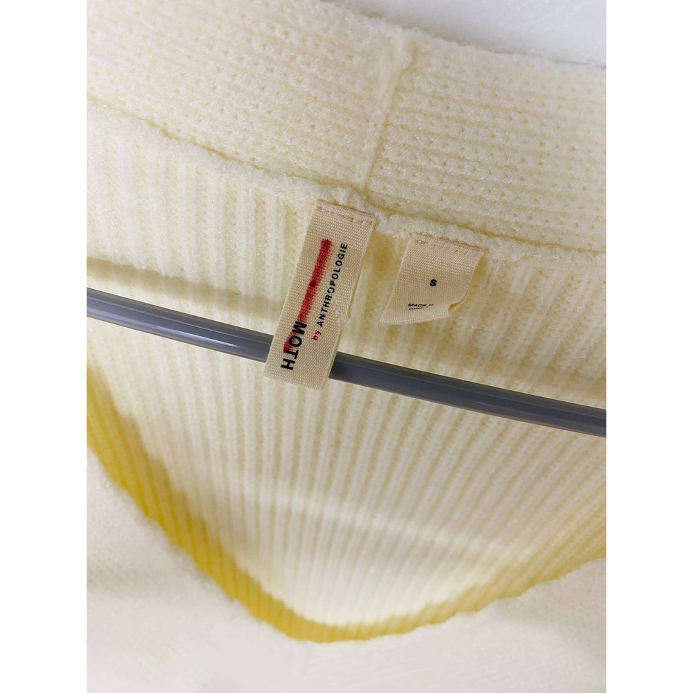 Anthropologie Moth Cream Tie Sweater - Picture 4 of 6